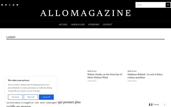 Screenshot of allomagazineofficiel.org