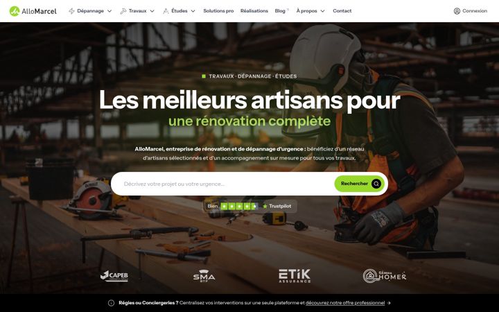 Screenshot of allomarcel.com