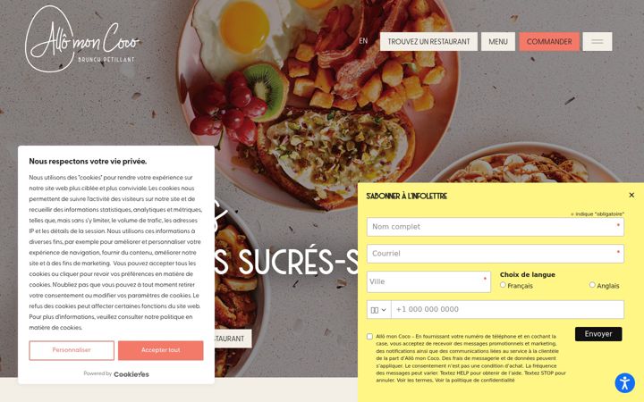 Screenshot of allomoncoco.com