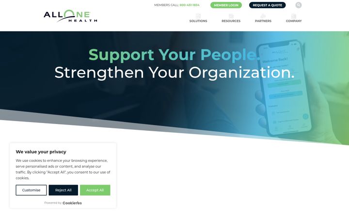 Screenshot of allonehealth.com