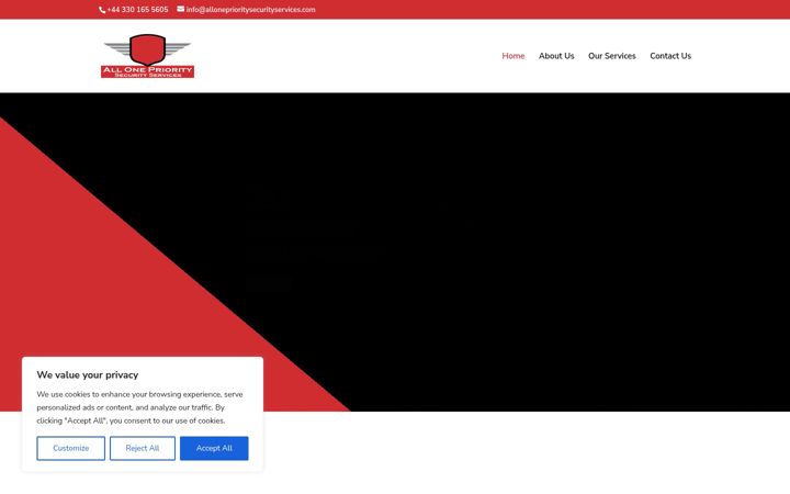 Screenshot of alloneprioritysecurityservices.com