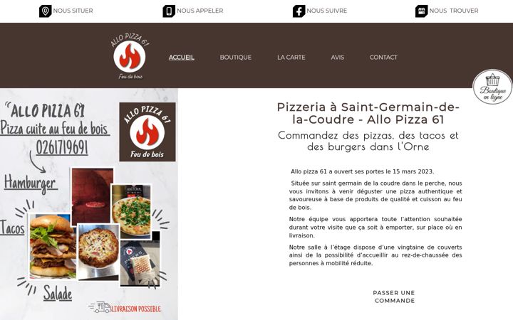Screenshot of allopizza61.fr