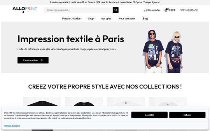 Zrzut ekranu alloprint75.com