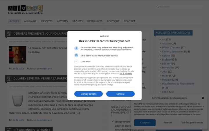 Screenshot of alloprod.com