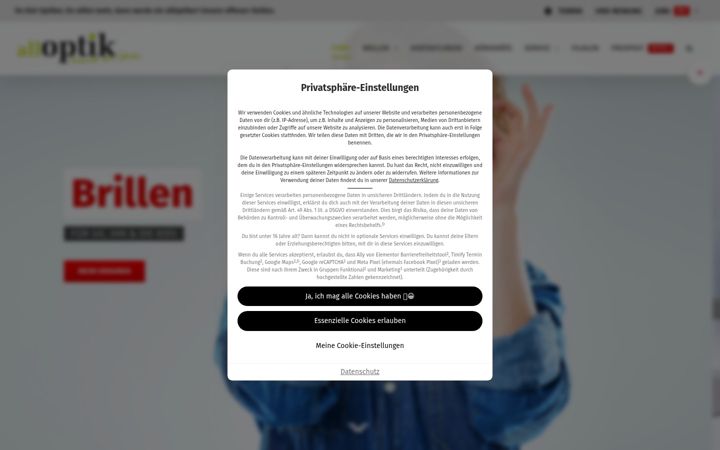 Screenshot ta' alloptik.de