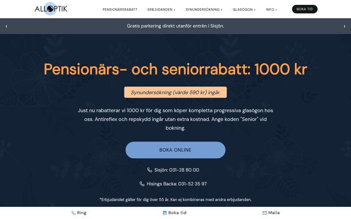 Screenshot of alloptik.se