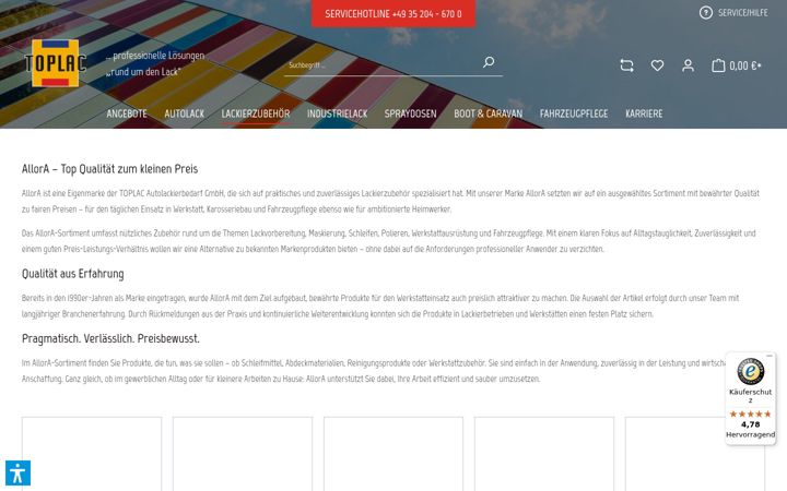 Screenshot of allora.com
