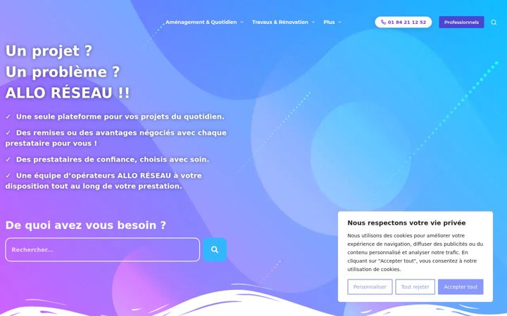 Screenshot ta' alloreseau.fr