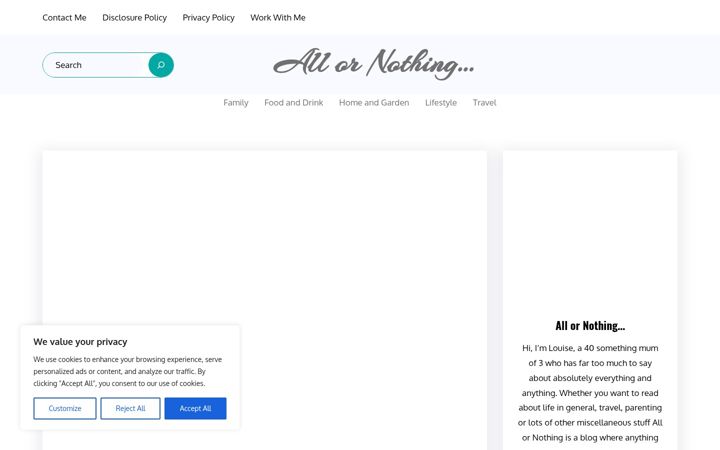Screenshot ta' allornothingblog.co.uk