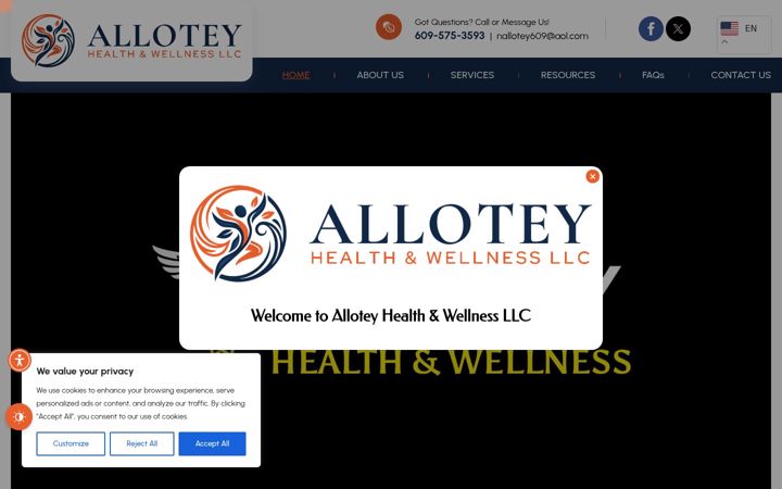 Captura de ecrã de alloteyhealthandwellness.com