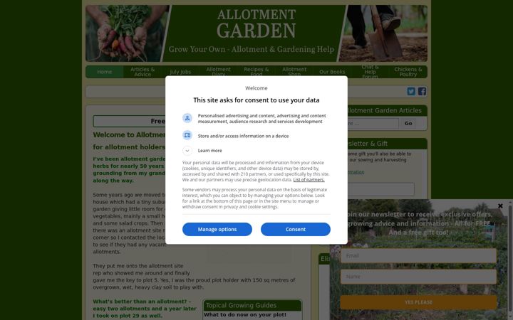 Screenshot of allotment-garden.org