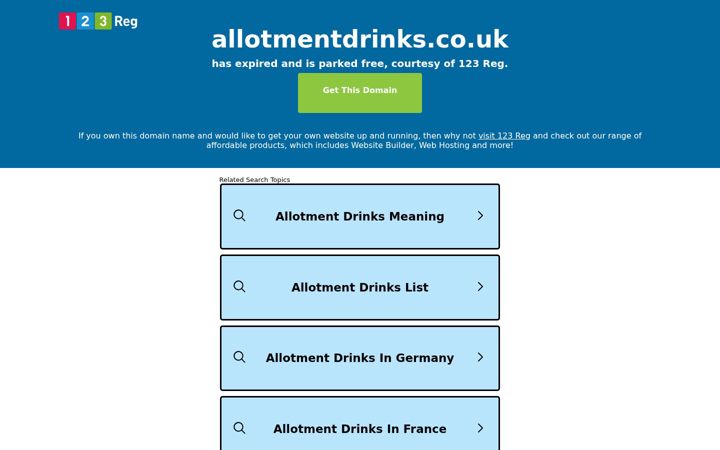 Captura de ecrã de allotmentdrinks.co.uk