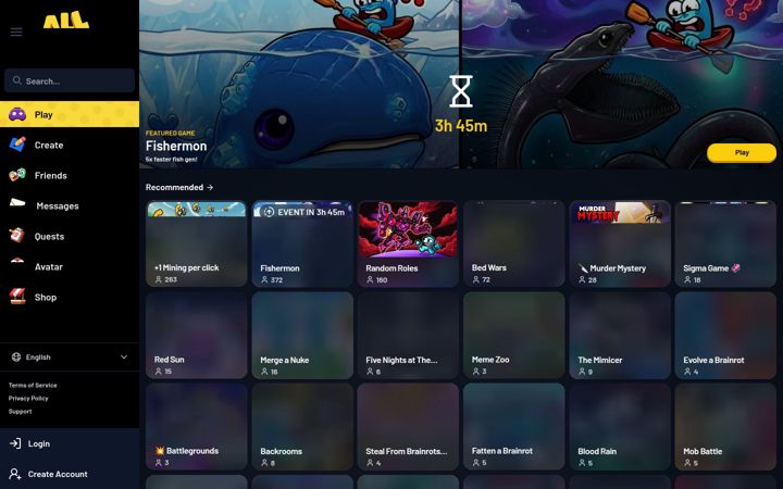 Screenshot of allout.game