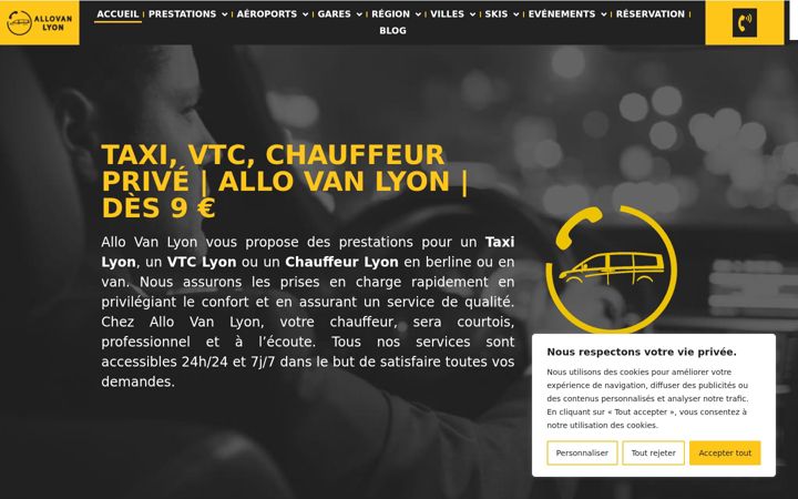 Ekraanipilt saidist allovan-lyon.com