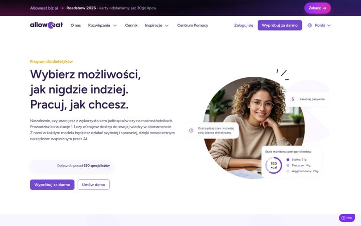 Ekraanipilt saidist alloweat.com