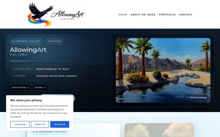 Ekraanipilt saidist allowingart.com