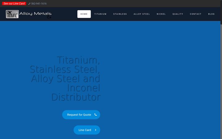 Screenshot of alloymetalsco.com