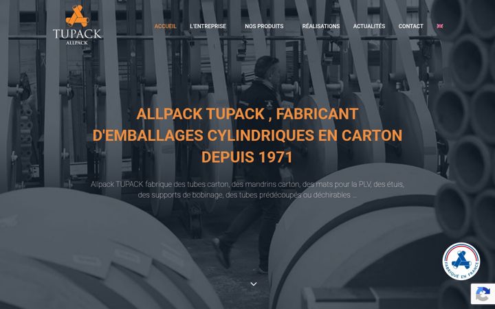Zrzut ekranu allpack.fr