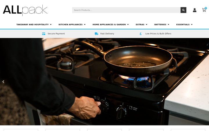 Screenshot of allpack123.co.uk