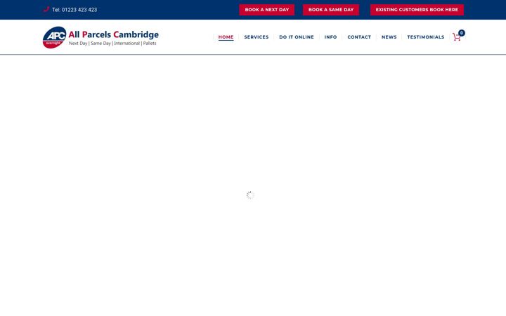 Screenshot of allparcelscambridge.co.uk