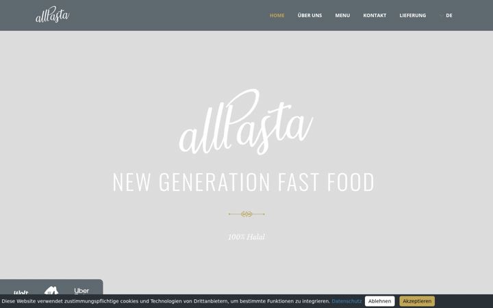 Zrzut ekranu allpasta.de
