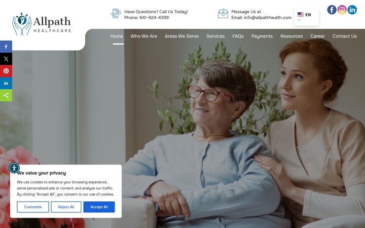 Zrzut ekranu allpathhealth.com