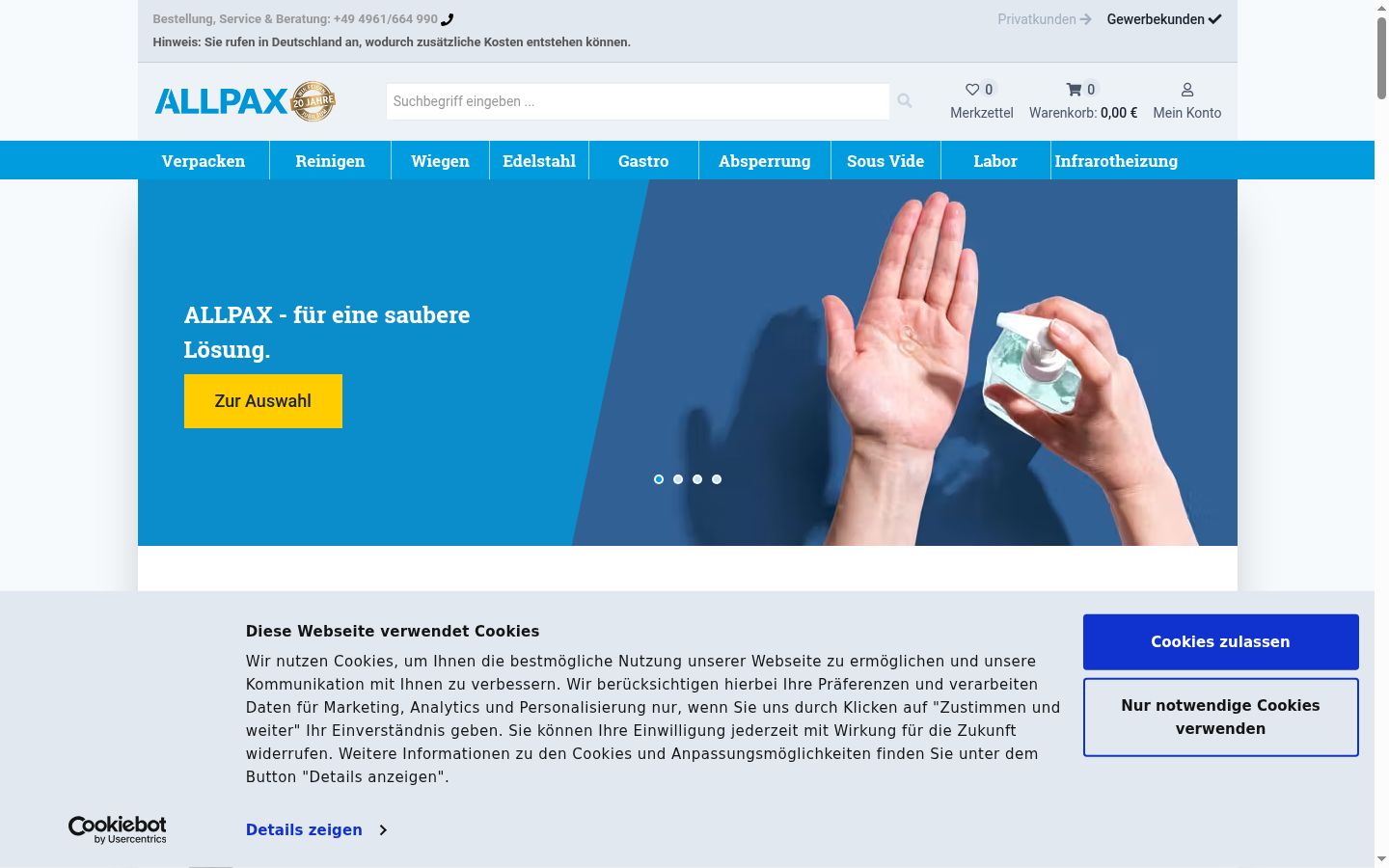 Képernyőkép a bármilyen interakció előtt megjelenő hozzájárulási bannerről