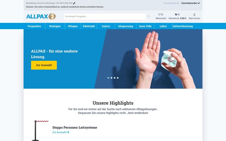Zrzut ekranu allpax.at