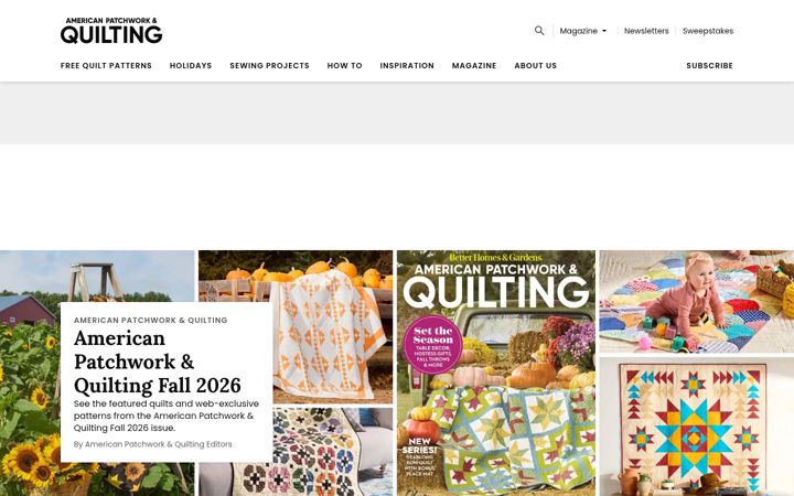 Screenshot of allpeoplequilt.com