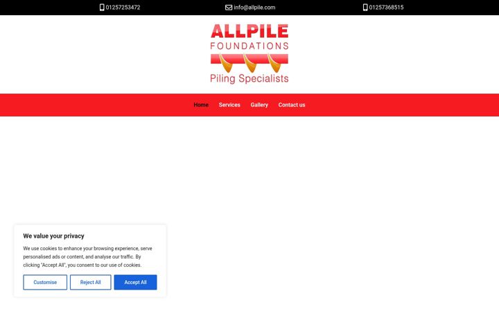 Zrzut ekranu allpile.co.uk
