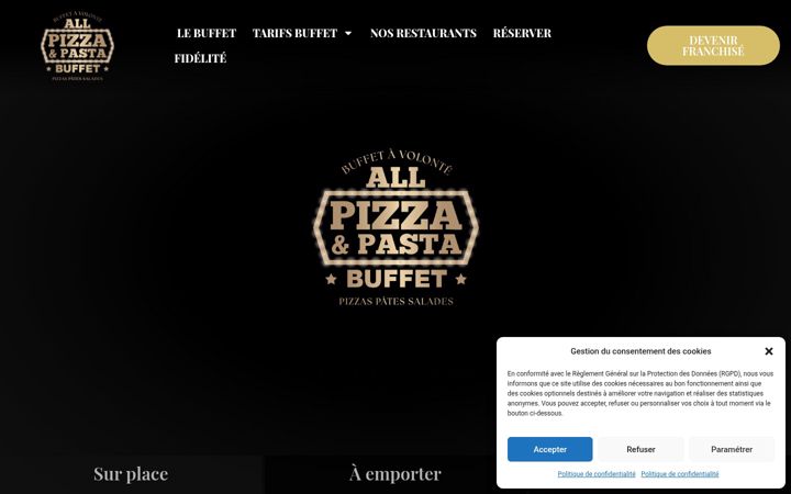 Screenshot ta' allpizzapastabuffet.fr