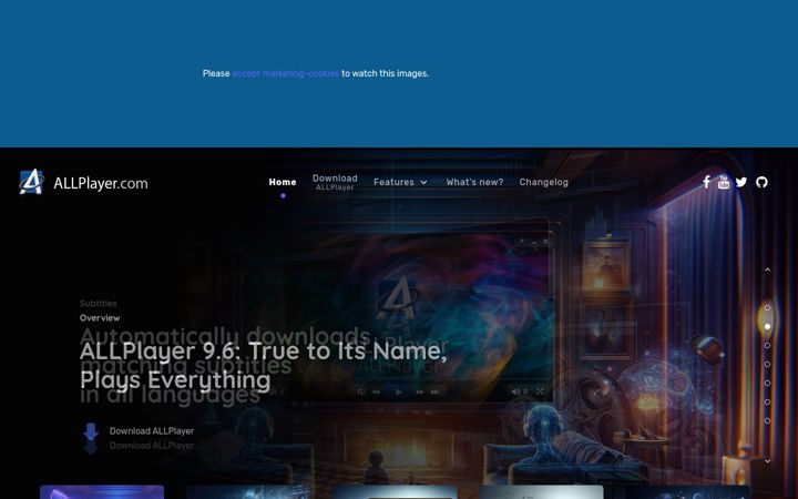 Screenshot ta' allplayer.org
