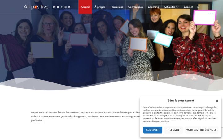 Kuvakaappaus sivustosta allpositive.fr
