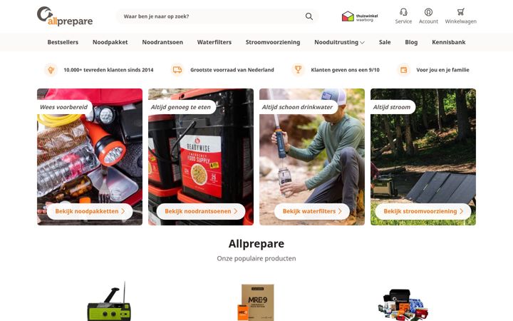 Screenshot of allprepare.com