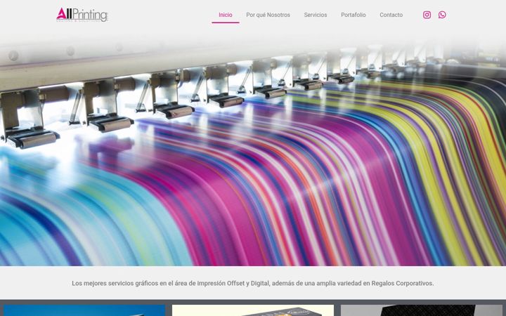 Screenshot of allprintinggroup.cl