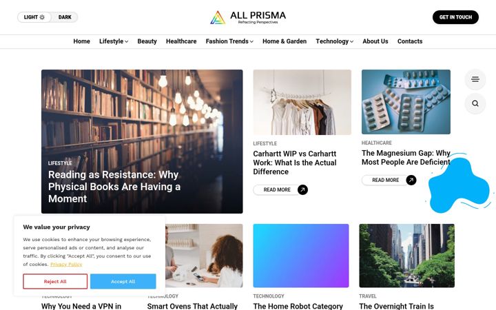 Screenshot of allprisma.com