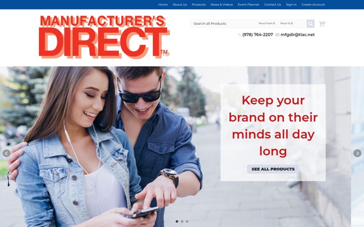 Screenshot von allpromotionalproducts.com