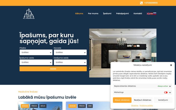 Screenshot of allproperties.lv