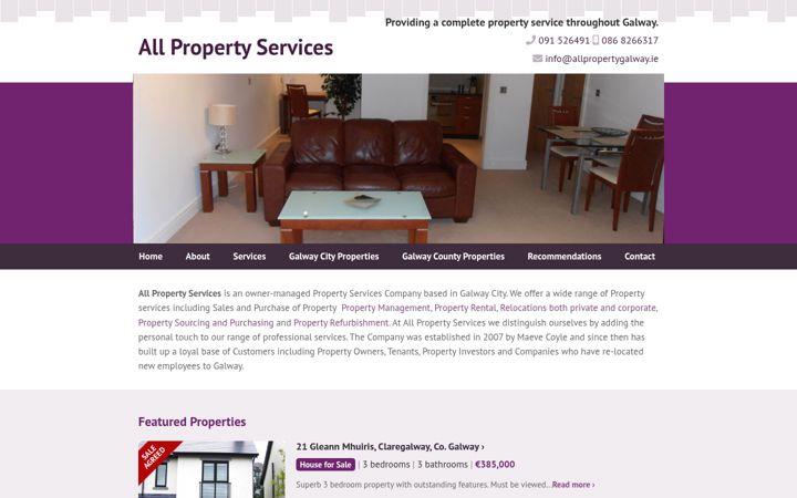 Screenshot of allpropertygalway.ie