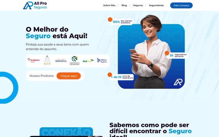 Screenshot von allproseguros.com.br