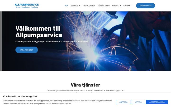 Screenshot of allpumpservice.se