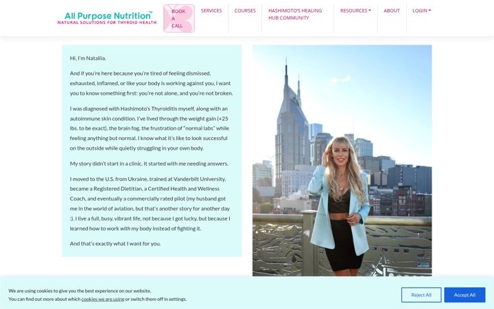 Екранна снимка на allpurposenutrition.com