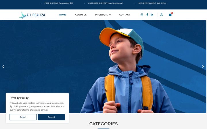 Screenshot of allrealiza.com