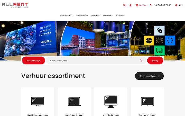 Ekrānuzņēmums no allrent.nl
