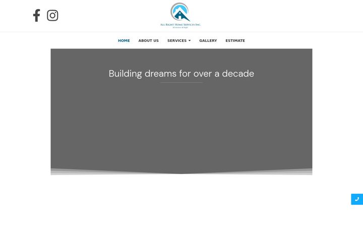 Ekrānuzņēmums no allrighthomeconstruction.com