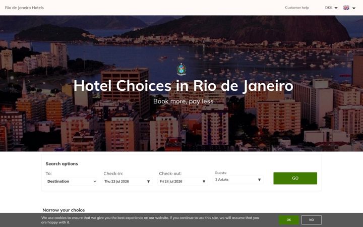 Screenshot von allriodejaneirohotels.com