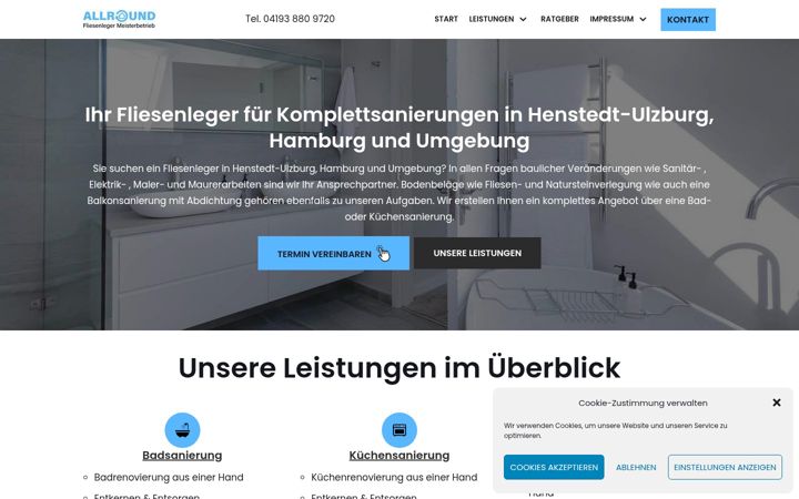 Screenshot of allround-fliesenleger.de