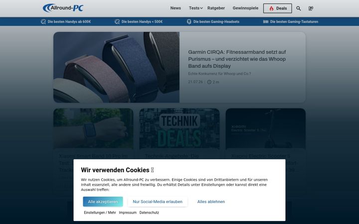 Screenshot of allround-pc.com
