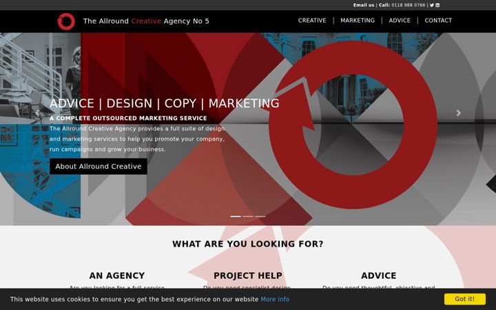 Zrzut ekranu allroundagency.co.uk