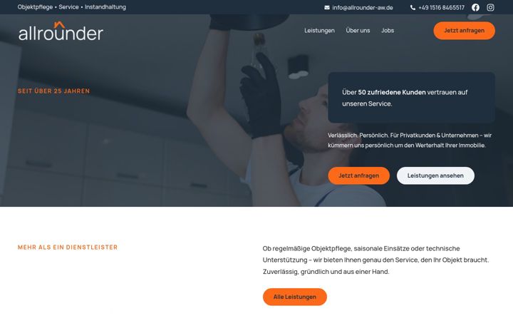 Screenshot of allrounder-aw.de